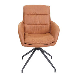 Mendler HWC-K32 - Chaise pivotante - Tissu aspect daim