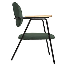 Acheter Atmosphera Fauteuil design en velours Dyer - Vert