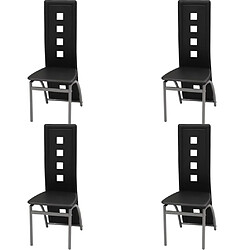VidaXL 243645 - Lot de 4 chaises noir