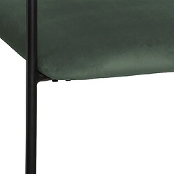 Atmosphera Fauteuil design en velours Dyer - Vert pas cher
