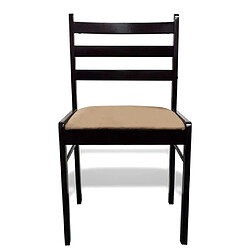Avis vidaXL Chaises à manger lot de 6 - Marron