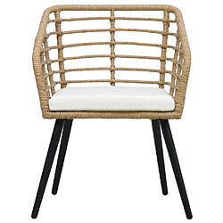 Avis vidaXL Chaises de jardin avec coussins - Chêne - Lot de 2