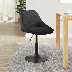 VidaXL Chaise pivotante à manger - Noir