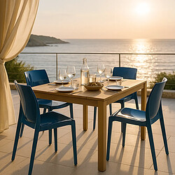 GRAND SOLEIL Lot de 18 chaises Ice - Polypropylène - Bleu
