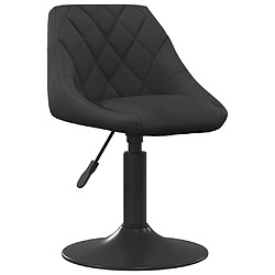 VidaXL Chaise pivotante à manger - Noir