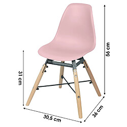 Acheter Urban Living Chaise design scandinave enfant Judy - Rose