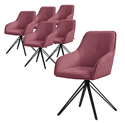 ML-Design Chaise Pivotante 6 Places - Vieux Rose