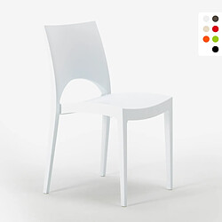 GRAND SOLEIL Chaise empilable polypropylène blanc