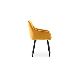 Acheter ICONIK INTERIOR Chaise de salle à manger avec accoudoirs - tapissée de velours - Alene Taupe