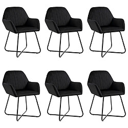 vidaXL Chaises - Noir (Lot de 6)