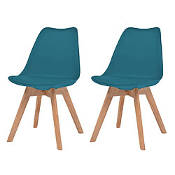 vidaXL Chaises à manger - Turquoise