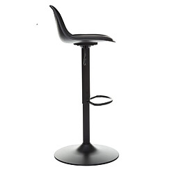 Toilinux Lot de 2 Chaises de bar Aiko en polypropylène ajustable - Noir pas cher