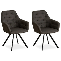 Decoshop26 Chaises anthracite