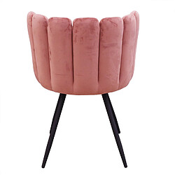 Acheter Toilinux Chaise design effet velours Ariel - Rose