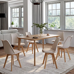 Idmarket MARKET Chaises SARA Beige 6x