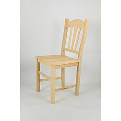T M C S Tommychairs - Set 4 chaises Silvana pour cuisine et Bar, structure en bois de hêtre poli non traité 100% naturel et assise en Bois
