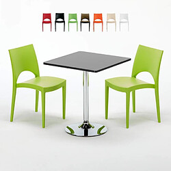 GRAND SOLEIL Table & Chaises Colorées Polypro