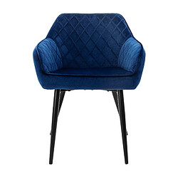 ML-Design 4 Chaises Velours bleu