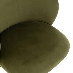 MES Wendy - Chaise repas pivotante - Velours vert foncé pas cher