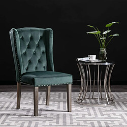 vidaXL Chaise - Vert Foncé Velours