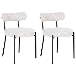 Lisa Design Ivanec - lot de 2 chaises - en tissu bouclette