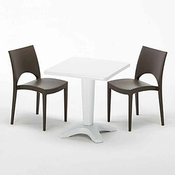 Grand Soleil Table Carrée 2 Chaises Polypropylène