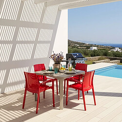 GRAND SOLEIL Lot 22 Chaises Cream - Rouge