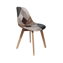 The Home Deco Factory MES Chaises repas (lot de 2) - Patchwork Marron