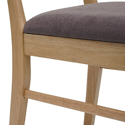 Mendler Lot de 6 Chaises - Taupe