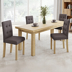 Idmarket MARKET POLGA (Lot de 4) - Gris Anthracite