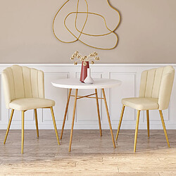 Idmarket MARKET Adella - Velours beige