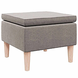 vidaXL Tabouret Taupe - Tissu