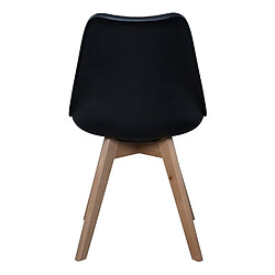 Acheter Toilinux 2 Chaises design scandinaves rembourrées Cocooning - Noir
