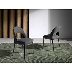 Avis Angel Cerda Chaise en tissu gris foncé