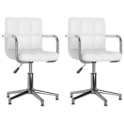 VidaXL Chaise blanc similicuir