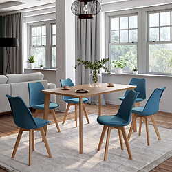 Idmarket MARKET Chaises SARA - Bleu Canard