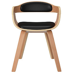 Avis vidaXL Chaise à manger - Noir Bois courbé et Similicuir