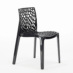 Gruvyer Grand Soleil - Chaise nid d'abeille noire