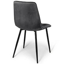 Acheter IDMARKET Chaises x6 MILA - Gris Foncé