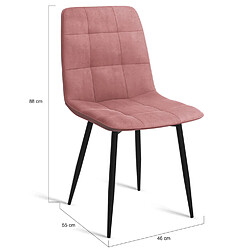 Idmarket market MILA Chaises - Velours Mix Pastel pas cher