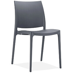 Alterego Chaise design ENZO - Gris foncé
