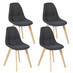 Idmarket MARKET Chaises GABY x4 - Gris
