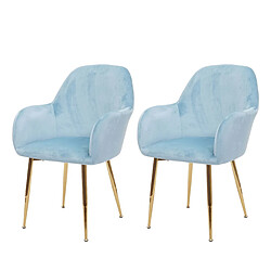 Decoshop26 Chaises rétro - Lot de 2 - Menthe