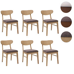 Mendler Lot de 6 Chaises - Taupe