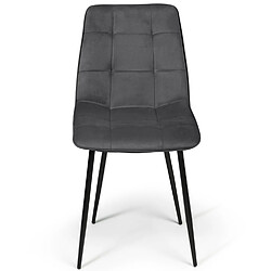 Avis IDMARKET Chaises x6 MILA - Gris Foncé