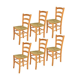 T M C S Set 6 chaises Tommychairs - Miel