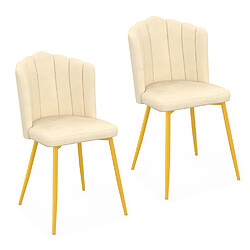 Idmarket MARKET Adella - Velours beige