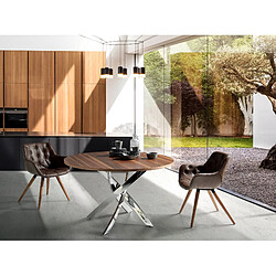 Acheter Angel Cerda Chaise en similicuir marron chocolat