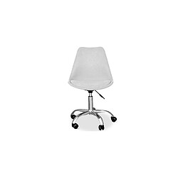 Acheter ICONIK INTERIOR Chaise de bureau rembourrée - avec roulettes - Tulip Gris clair