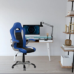 Hjh office siège gamer - Noir et bleu pas cher